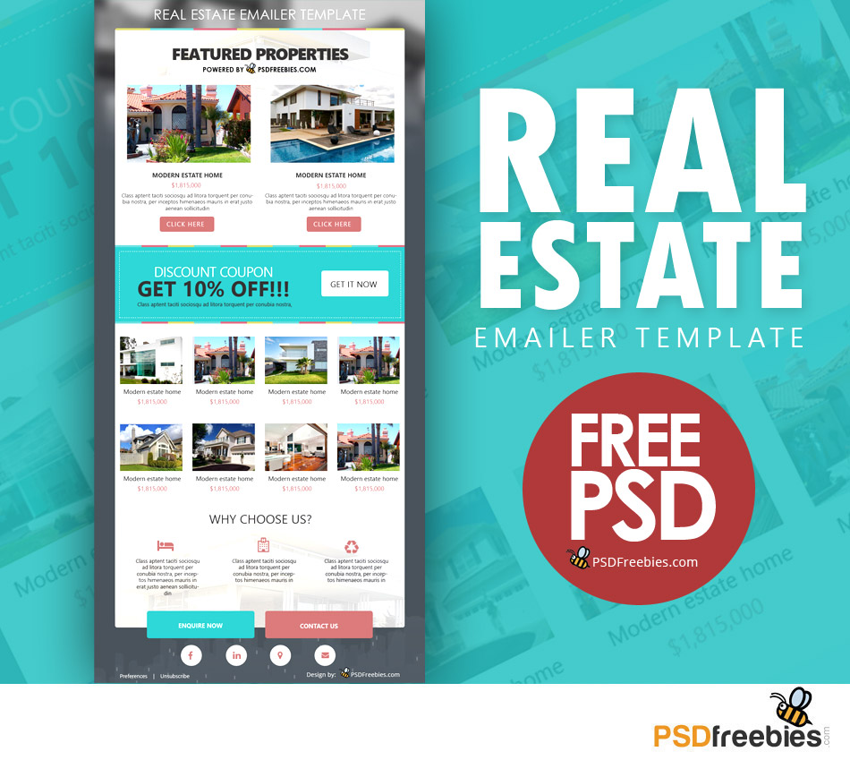Real Estate E-mailer Template PSD - PSDFreebies.com ...