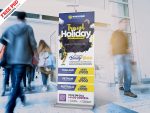 Tour And Travel Roll Up Banner PSD PSDFreebies