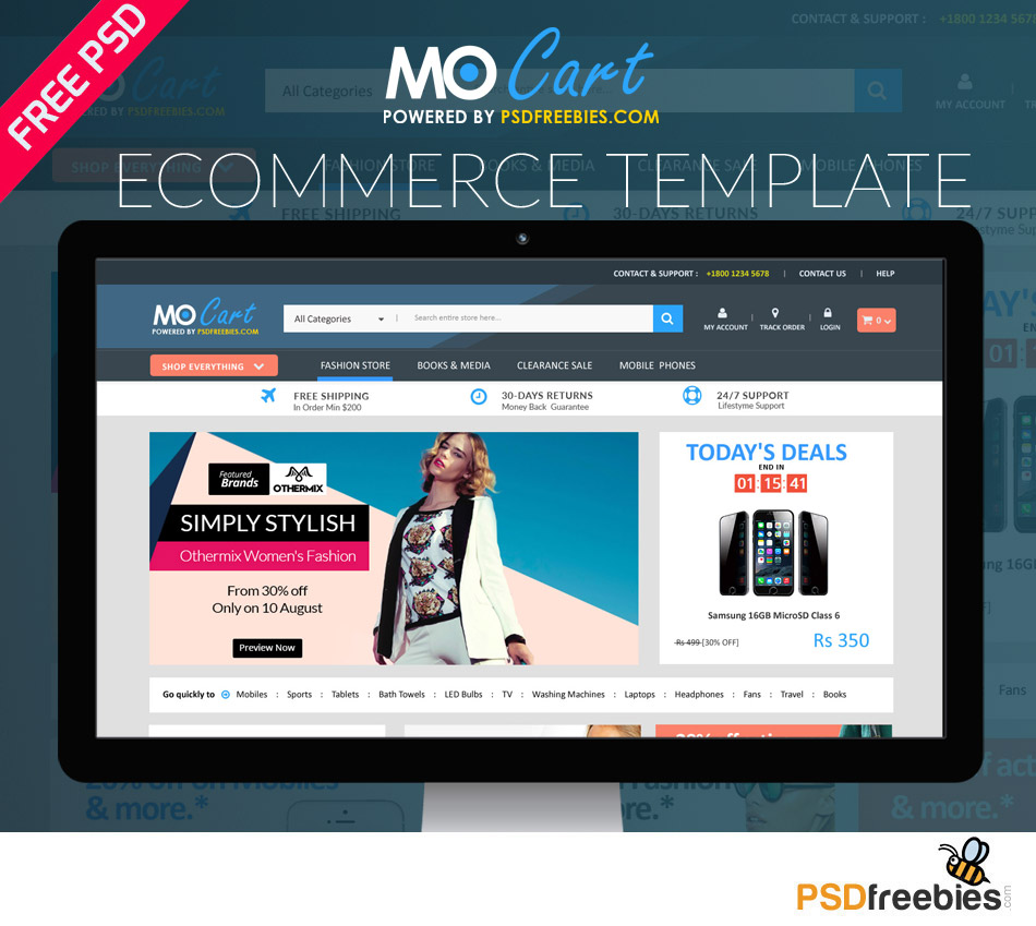 E-commerce Website Template (Freebie)