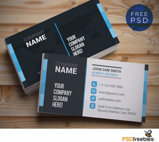 Creative and Clean Business Card Template PSD | PSDFreebies.com