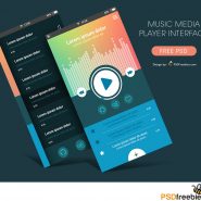 Music Media Player App Interface Free PSD