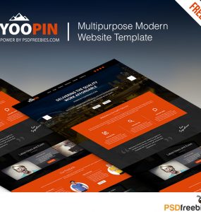 YooPin Multipurpose Modern Website Template Free PSD