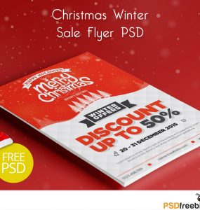 Christmas Winter Sale Flyer PSD Freebie