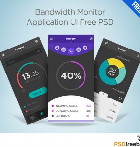 Bandwidth Monitor Application UI Free PSD