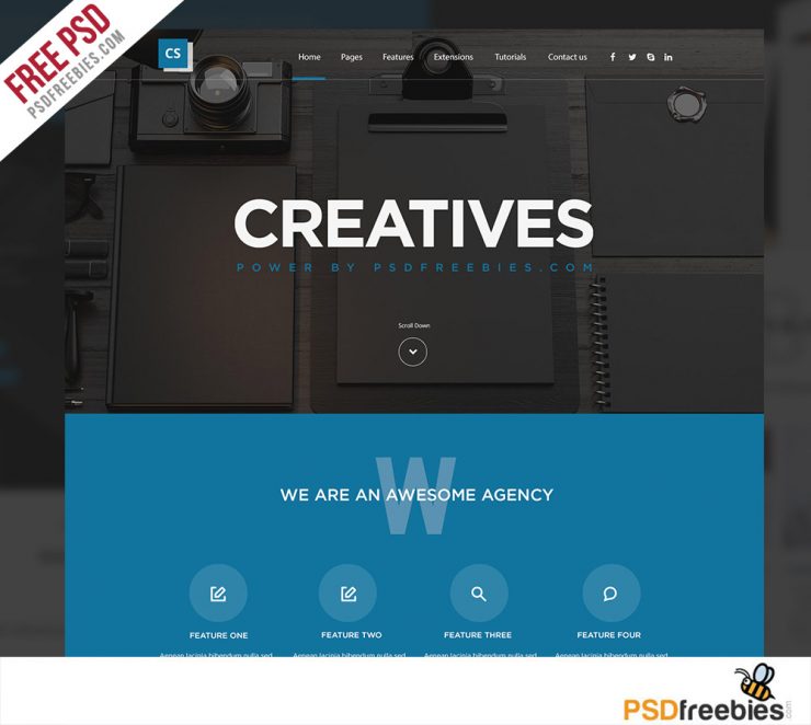 Creative Digital Agencies Website Templates Free PSD Set