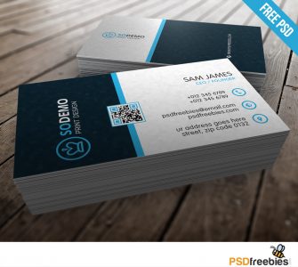 Modern Corporate Business Card Free PSD | PSDFreebies.com