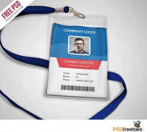 Multipurpose Company ID Card Free PSD Template