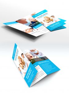 Medical care and Hospital Trifold Brochure Template Free PSD