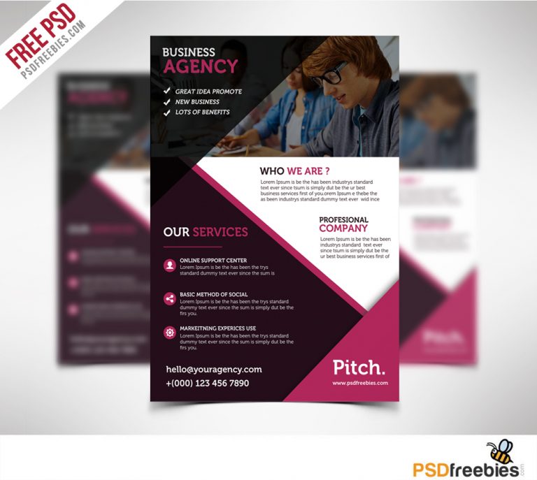 Clean and Professional Business Flyer Free PSD | PSDFreebies.com