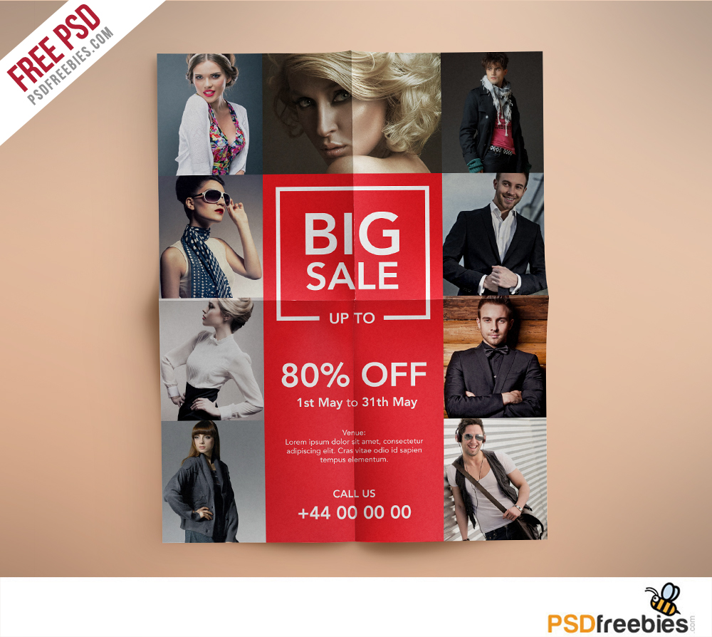 Fashion Retail Sales Flyers Free PSD Template – PSDFreebies.com Throughout Boutique Flyer Template Free