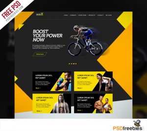 Sports Shop Website Multipurpose Free PSD Template