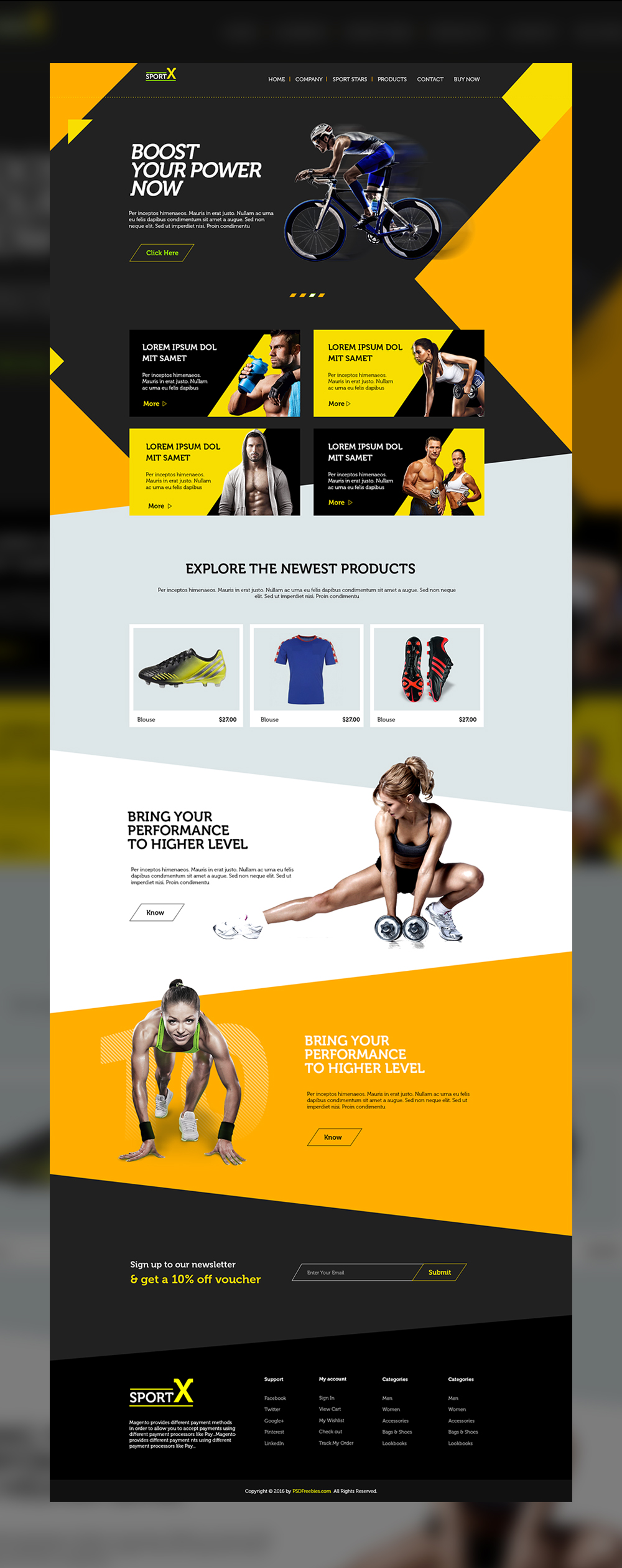 Download Sports Shop Website Multipurpose Free Psd Template Psdfreebies Com Yellowimages Mockups