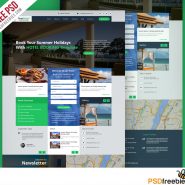 Hotel and Resort Booking Website Template Free PSD