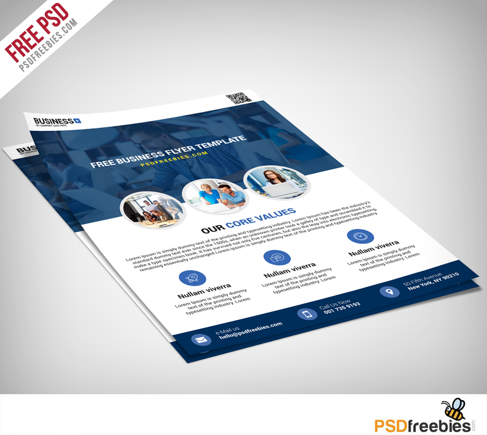 Multipurpose Business Flyer Free PSD Template – PSDFreebies.com Intended For New Business Flyer Template Free