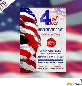 USA Independence Day Flyer Template Free PSD