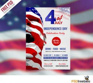 USA Independence Day Flyer Template Free PSD