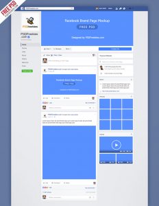 Facebook New Brand Page 2016 Mockup PSD