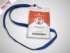 Multipurpose Office ID Card Free PSD Template