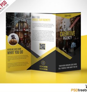 Multipurpose Trifold Business Brochure Free PSD Template