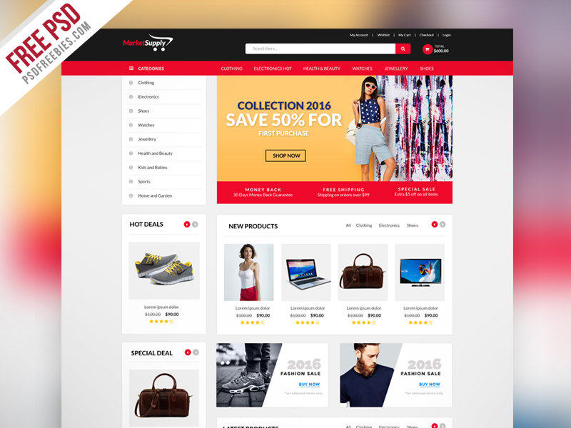e-commerce-website-template-flat-design-stock-vector-2442494-crushpixel