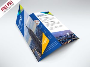 Free Business TriFold Brochure PSD Template