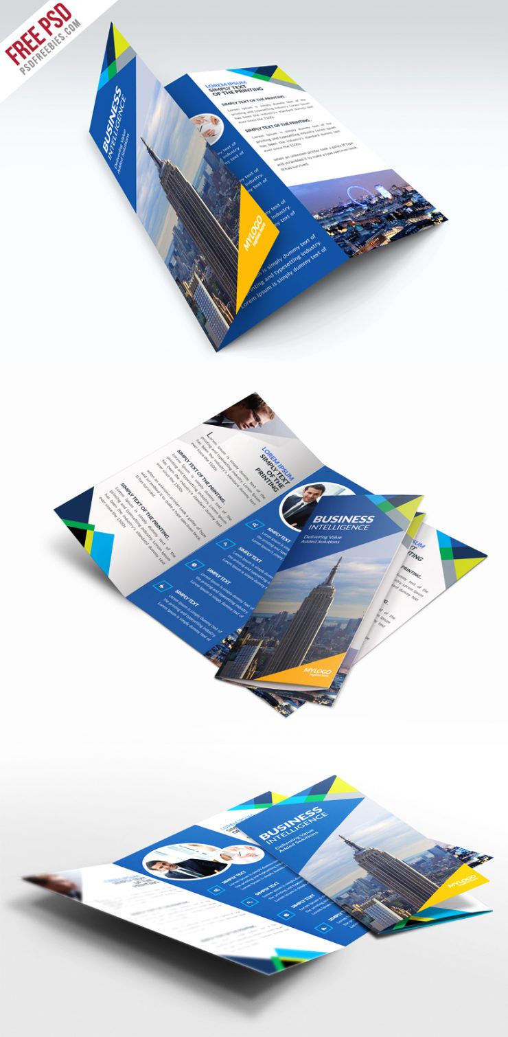 Free Business TriFold Brochure PSD Template | PSDFreebies.com