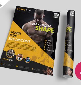 Health and Fitness Flyer Bundle Free PSD