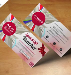 Multiuse Gift Voucher Template Free PSD