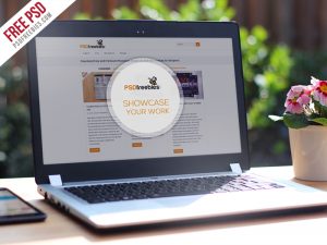 Realistic Laptop Mockup Template Free PSD