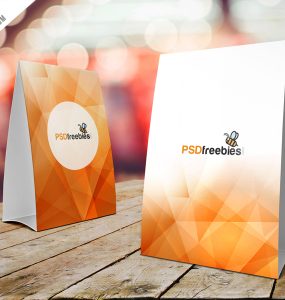 Table Tent Card Mockup Free PSD
