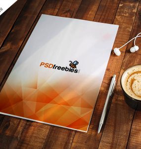A4 Paper Mockup Free PSD Template