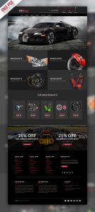 Car Accessories Ecommerce Web Template Free PSD