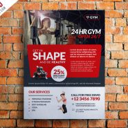 Gym and Fitness Club Flyer Template Free PSD