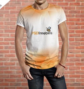 Men T-Shirt Mockup Free PSD