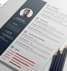 Professional Resume CV Template PSD