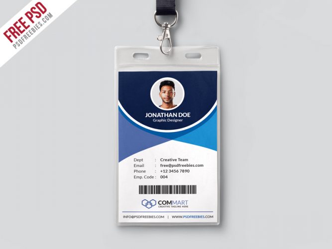 Corporate Office Identity Card Template PSD | PSDFreebies.com
