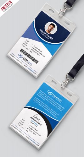 Corporate Office Identity Card Template PSD | PSDFreebies.com