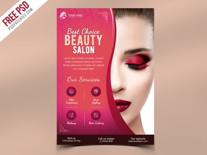 Beauty Salon Flyer Template PSD | PSDFreebies.com