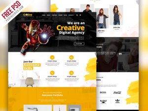 Creative Agency Portfolio Website PSD Template