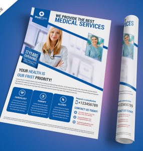Medical Services Flyer Template Free PSD