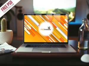 Realistic MacBook Pro Mockup Free PSD
