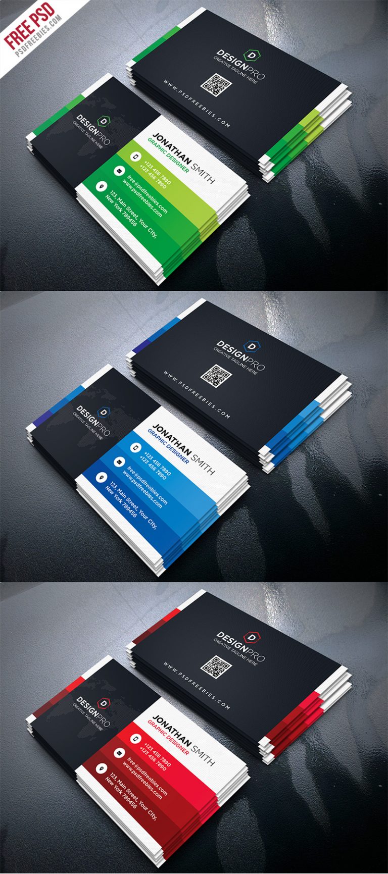 Creative and Modern Business Card PSD Bundle | PSDFreebies.com