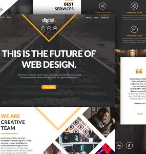 Businesses and Agencies Website Template PSD