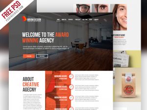 Clean and Creative Agency Website PSD Template