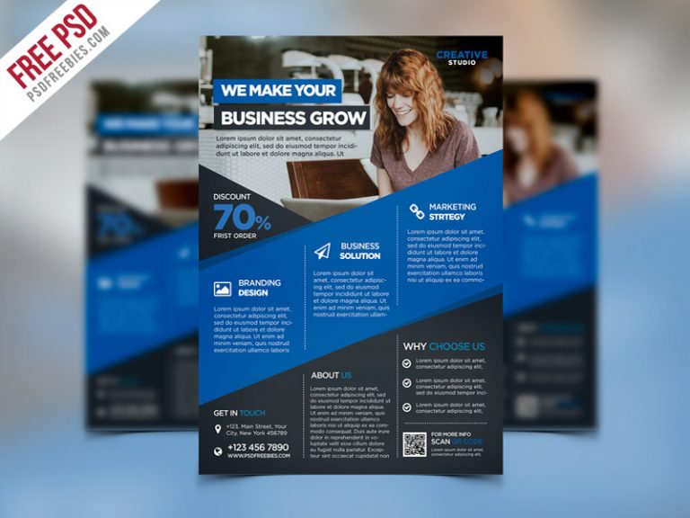 Digital Agency Advertising Flyer PSD Template | PSDFreebies.com