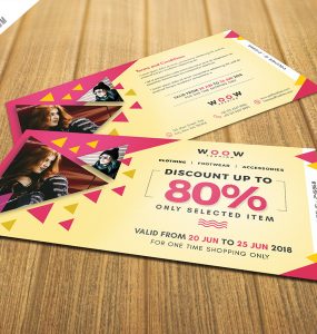 Fashion Sale Discount Coupon PSD Template