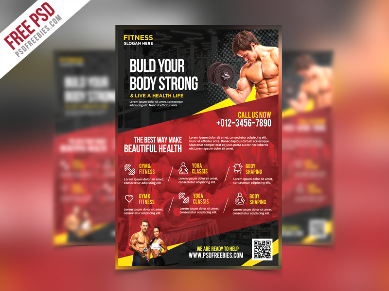 Fitness And Gym Flyer Psd Template Psdfreebies Com