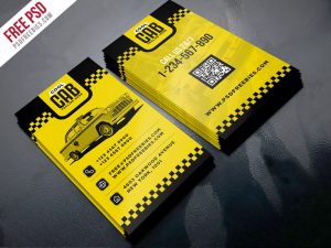 Taxi Cab Service Business Card Template PSD
