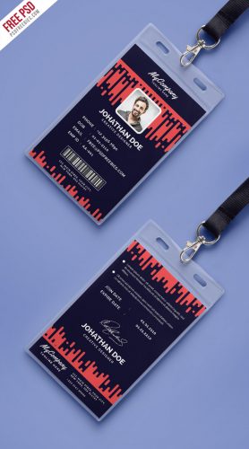 Corporate Company Photo Identity Card Template PSD | PSDFreebies.com