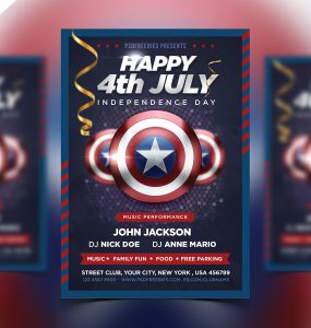 4th of July Event Flyer PSD Template Bundle